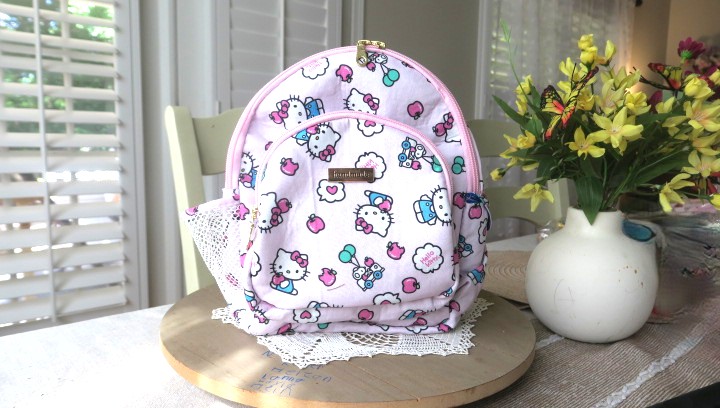 Handmade floral mini backpack featuring elegant different patterns, quilted stitching, and boutique-style craftsmanship.