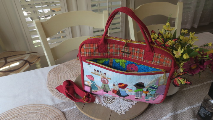 Handmade iPad & Notebook Bag – Whimsical Children Appliqué Design - Image 3
