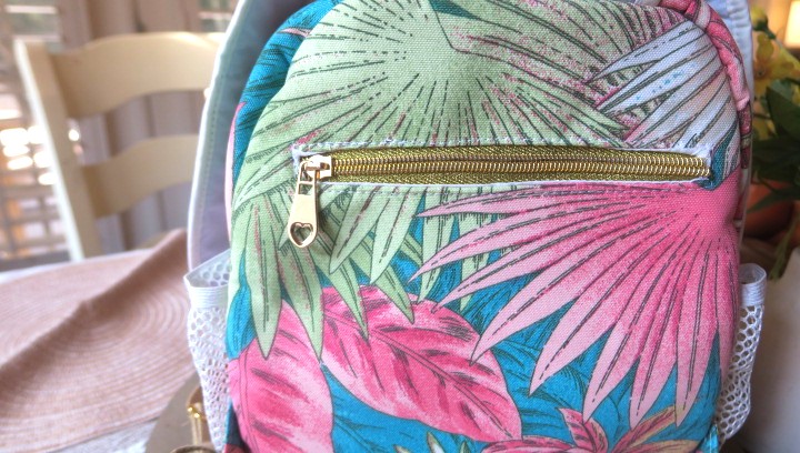 Tropical Paradise Waterproof Canvas Mini Backpack - Image 3