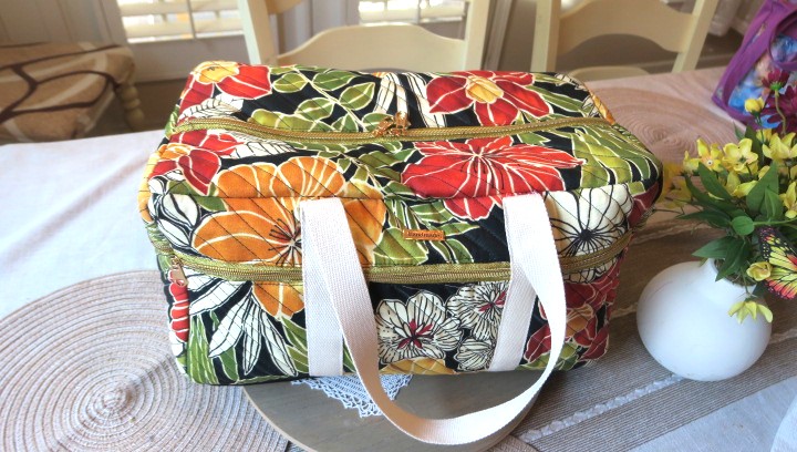 Handmade Tropical Floral Travel Bag Set – Tote and Duffle - Image 7
