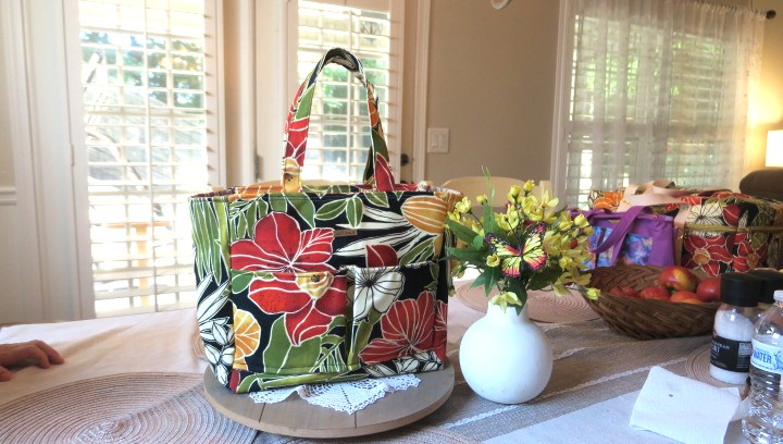 Handmade Tropical Floral Travel Bag Set – Tote and Duffle - Image 4
